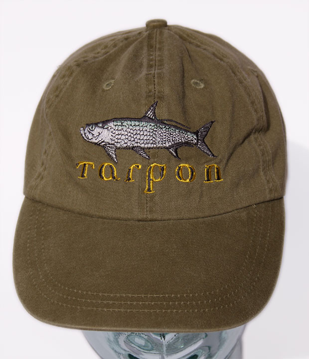 TARPON Fishing Cap Embroidered BLUE One Size Adjustable FISH Hat NEW AE19 