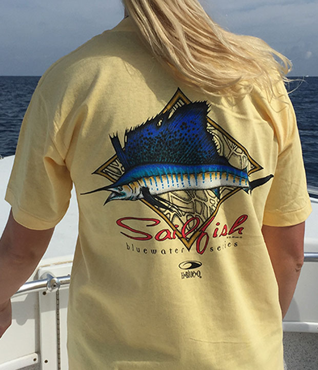 Diamond Sailfish · Sunny Yellow · Short Sleeve TShirt HBlueO