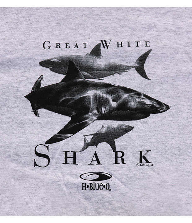 Kids' Great White Shark T-Shirt - H-Blue-O • Saltwater Fishing T-Shirts