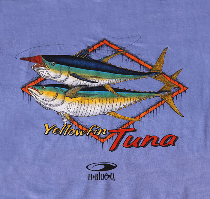 Twin Tuna T-Shirt · Hawaiian Blue · Short Sleeve T-Shirt - H-Blue-O •  Saltwater Fishing T-Shirts